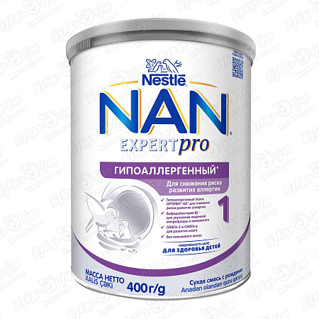 Смесь Nestle NAN EXPERTPRO 1 гипоаллергенная 400г с 0мес БЗМЖ