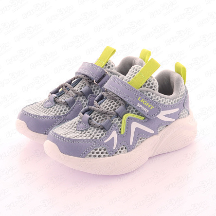 Кроссовки PASITO с зелеными акцентами серо-голубые - фото 360