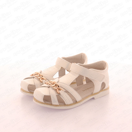 Сандалии Pasito с золотистой цепочкой белые - фото 360 Сандалии Pasito с золотистой цепочкой белые - фото 360