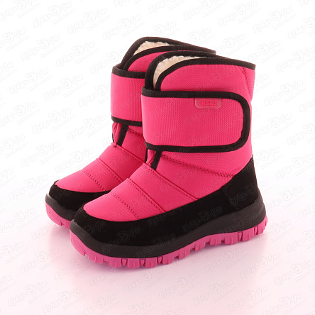 Сапоги Pasito утепленные на липучке розовые - фото 360