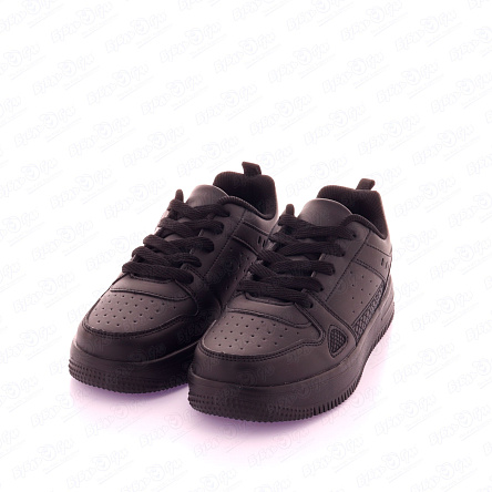 Кроссовки TIBURON на шнуровке с перфорацией черные - фото 360