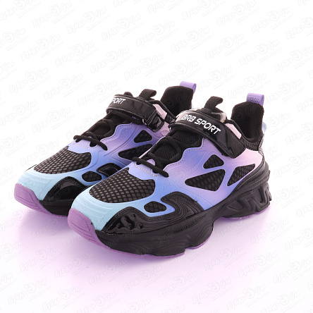 Кроссовки Barbaris на шнуровке с градиентом и черными вставками разноцветные - фото 360