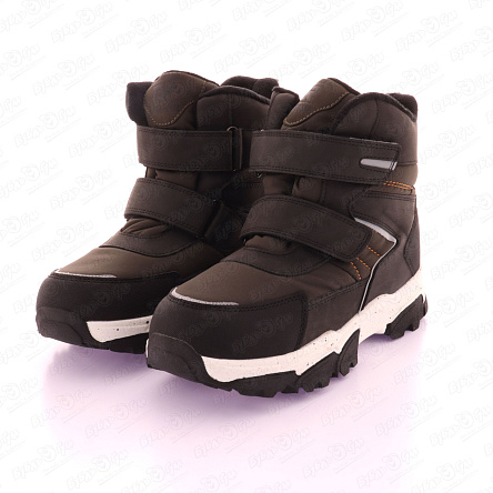 Сапоги Tiburon зимние на липучке  рифлёная подошва черные - фото 360