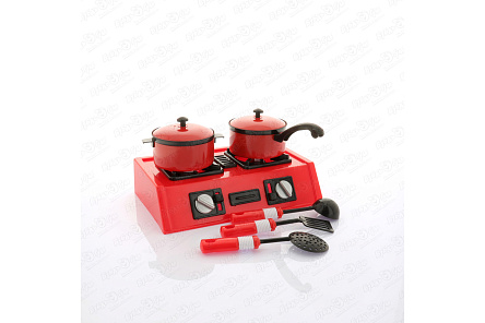 Набор игровой Kitchen set для приготовления еды черно-красный - фото 360