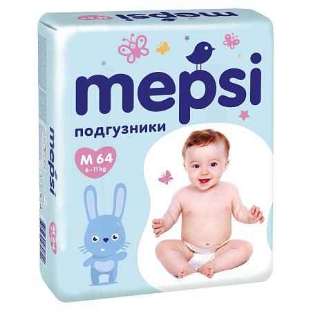Подгузники Mepsi M 6-11кг 64шт