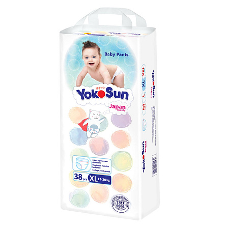Подгузники-трусики YokoSun XL 12-20кг 38шт