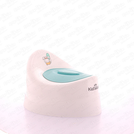 Горшок KidWick Ракушка с крышкой бело-бирюзовый - фото 360