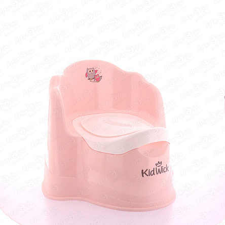 Горшок KidWick Трон с крышкой розово-белый - фото 360 Горшок KidWick Трон с крышкой розово-белый - фото 360