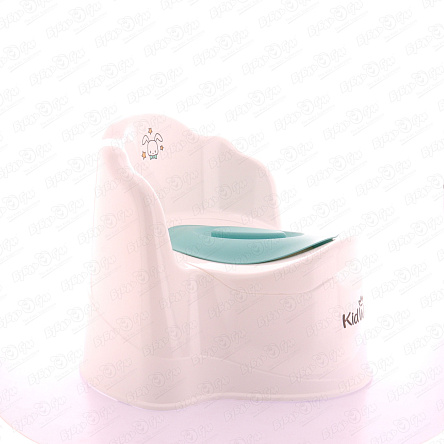 Горшок KidWick Трон с крышкой бело-бирюзовый - фото 360