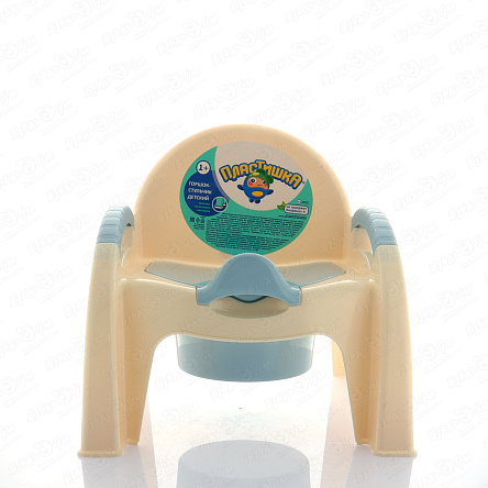 Горшок-стул Пластишка со съемной чашей голубой - фото 360