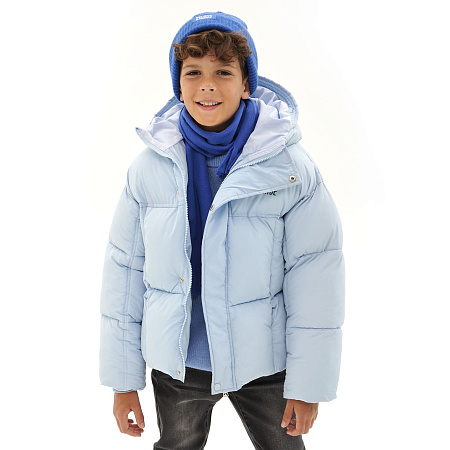 Куртка Lanson kids зимняя с капюшоном на молнии голубая