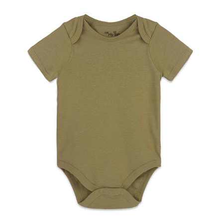 Боди однотонное с плечиками темно-зеленое