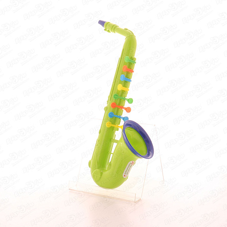 Инструмент музыкальный Веселые звери Игрушечный саксофон 40см - фото 360