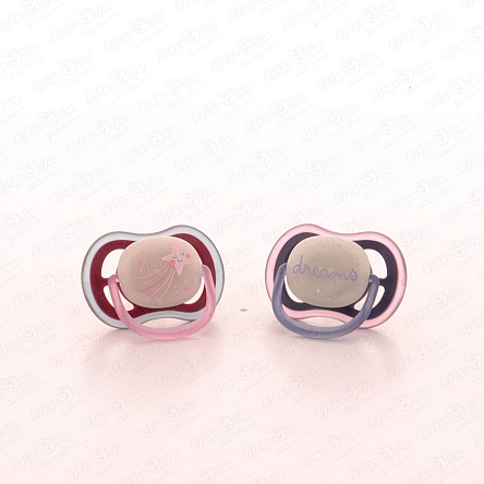 Пустышка Avent Ultra air ночная ортодонтическая светится в темноте 2шт 6-18мес - фото 360