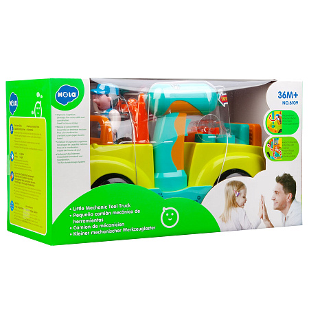 Игрушка обучающая Машинка с инструментами со световыми и звуковыми эффектами