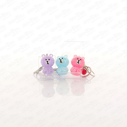 Брелок Мишка сверкающий в ассортименте - фото 360