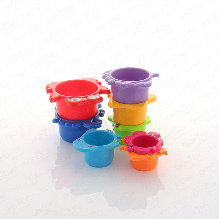 Набор стаканчиков для ванны пластиковых 8шт с 12мес - фото 360