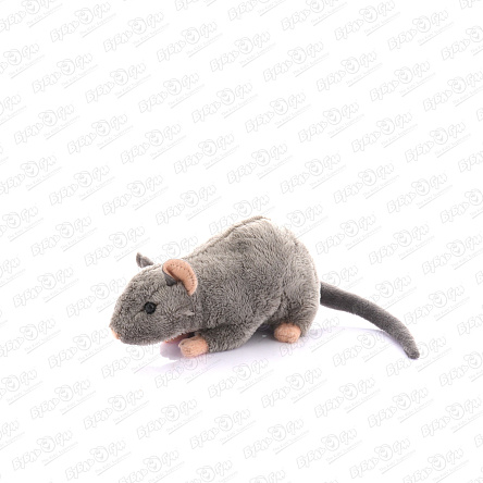 Игрушка мягкая крыса серая 18см  - фото 360