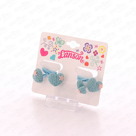 Резинки Сердца голубые 2шт - фото 360