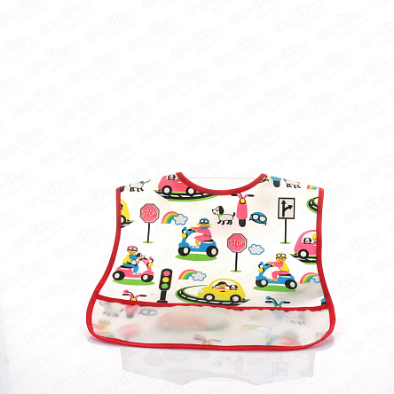 Нагрудник BUBURU Baby Машинки красный ПЭ - фото 360