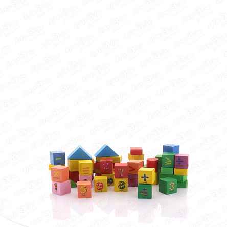 Конструктор деревянный цифры 50дет с 3лет - фото 360