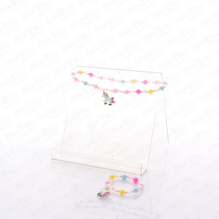 Набор украшений с единорогом бусы и браслет - фото 360