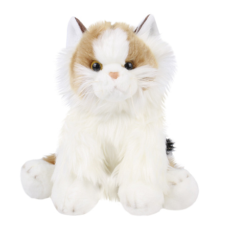 Игрушка мягкая Maxitoys Калико Кэт пушистый с черными и коричневыми пятнами белый