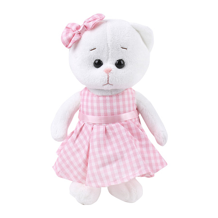 Игрушка мягкая Кошка Мышель в розовом платье 26см 