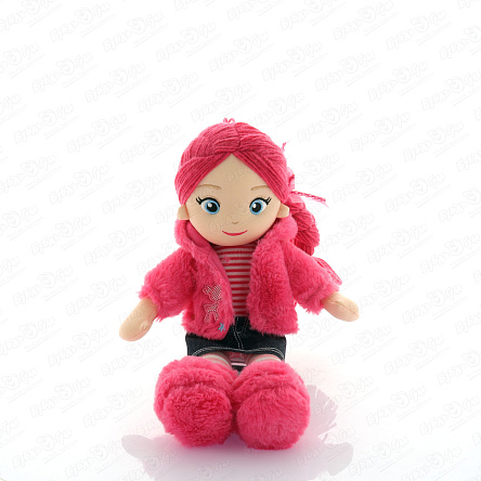 Игрушка мягкая кукла в розовом - фото 360