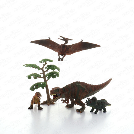 Набор игровой Lanson Toys Dinosaur series фигурки динозавров с деревом - фото 360