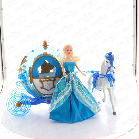 Кукла Anlily блондинка в короне с каретой  - фото 360