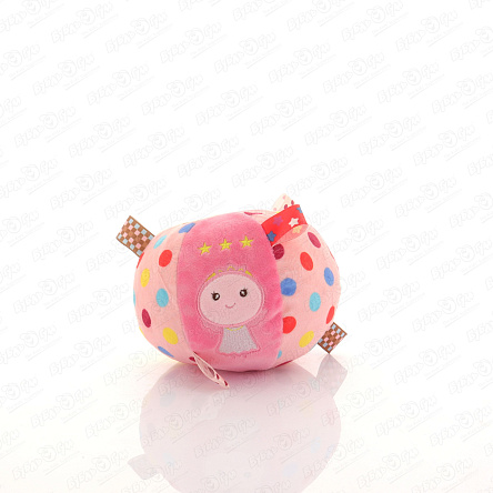 Игрушка мягкая мячик лоскутный с развивающими элементами в ассортименте - фото 360