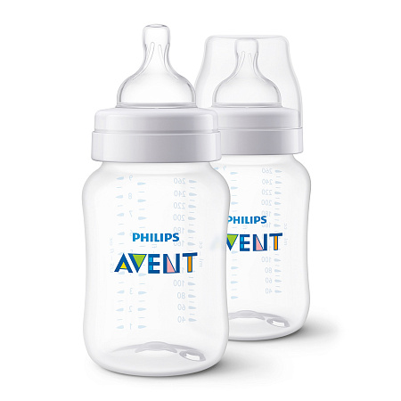 Бутылка Philips Avent Anti-colic широкое горлышко 260мл 2шт с 1мес
