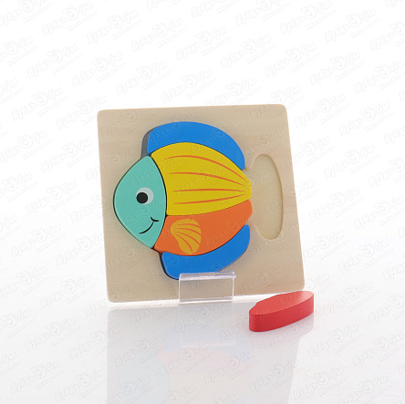 Рамка с объемными вкладышами деревянная Рыбка - фото 360