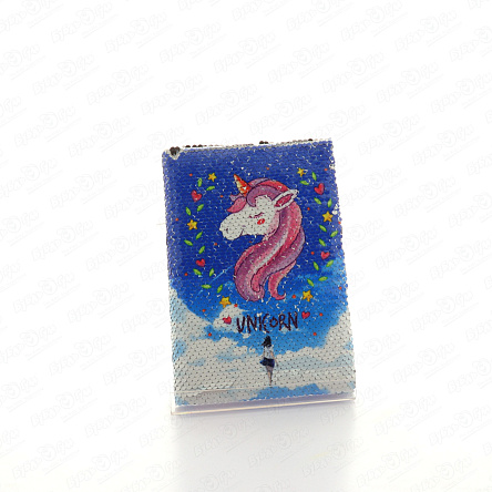 Блокнот с пайетками Единорог - фото 360