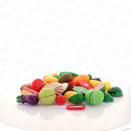 Набор овощей и фруктов на липучках 29предметов - фото 360