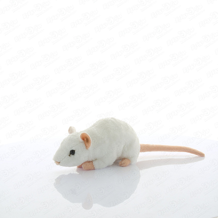 Игрушка мягкая крыса белая 18см  - фото 360 Игрушка мягкая крыса белая 18см  - фото 360