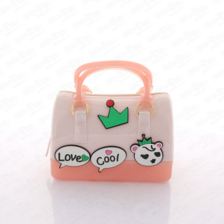 Сумка с аппликациями розовая - фото 360