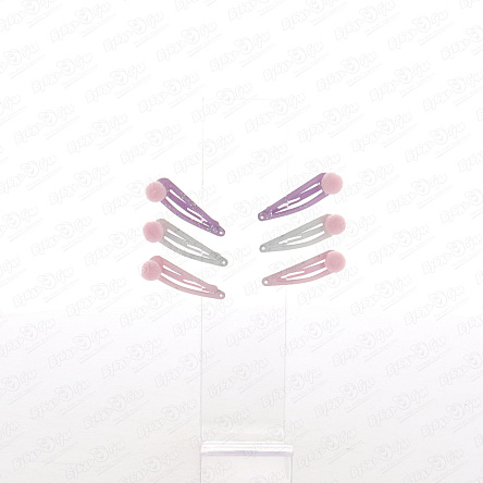 Заколки для волос с блестками маленькие 6шт - фото 360