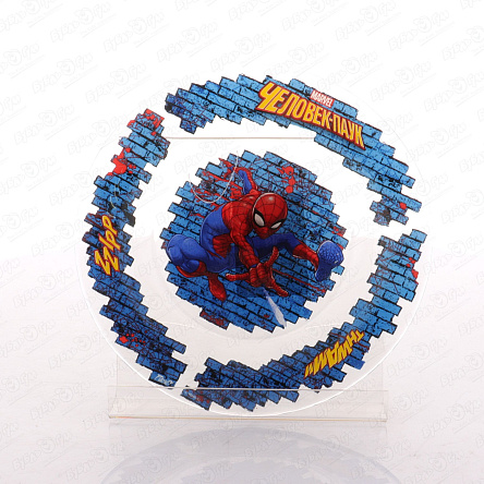 Тарелка Человек-паук плоская стеклянная - фото 360