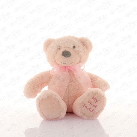 Игрушка мягкая мишка с бантом розовый 25см - фото 360 Игрушка мягкая мишка с бантом розовый 25см - фото 360
