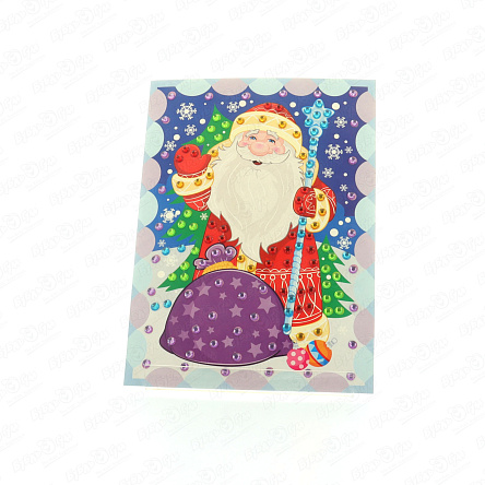 Набор для творчества рисунок из страз Дед Мороз с 5лет - фото 360