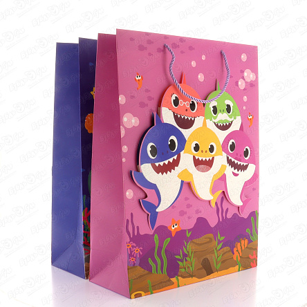 Пакет Морские животные 3D 41х30 см в ассортименте - фото 360