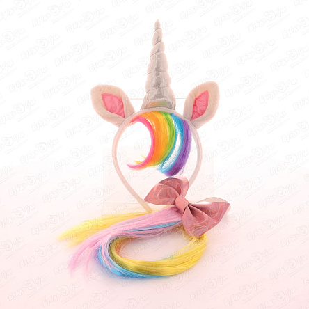 Ободок Единорог с челкой - фото 360