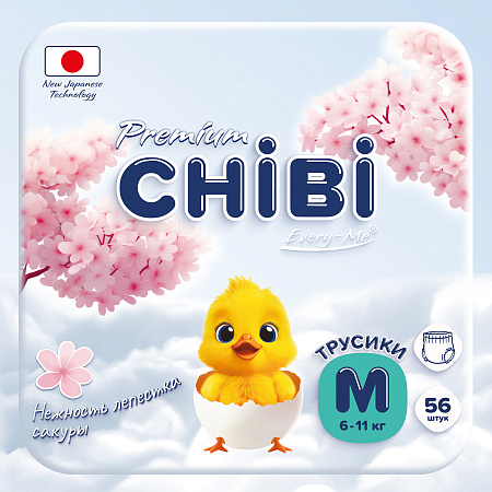 Подгузники-трусики EVERY-ME CHIBI PREMIUM M 6-11кг 56шт