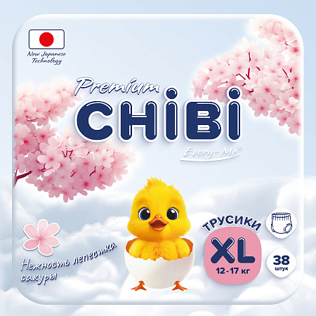 Подгузники-трусики EVERY-ME CHIBI PREMIUM XL 12-17кг 38шт