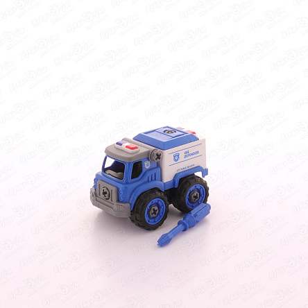 Мини-грузовик полицейский сборный с отверткой - фото 360