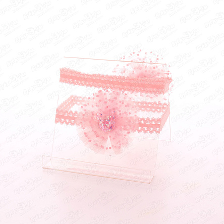 Повязка для волос фатин бант маленький декоративный в ассортименте - фото 360