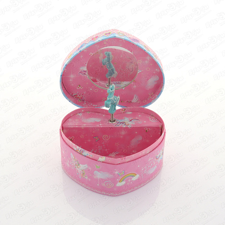 Шкатулка музыкальная в виде сердца Единорог - фото 360 Шкатулка музыкальная в виде сердца Единорог - фото 360