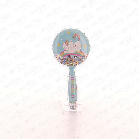 Расческа круглая с конфетти в ассортименте - фото 360